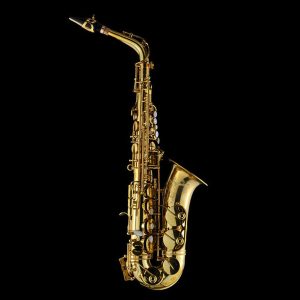 Schagerl Model 66 Eb Alto Saxophone, with high F# key – Raw brass, unlacquered finish