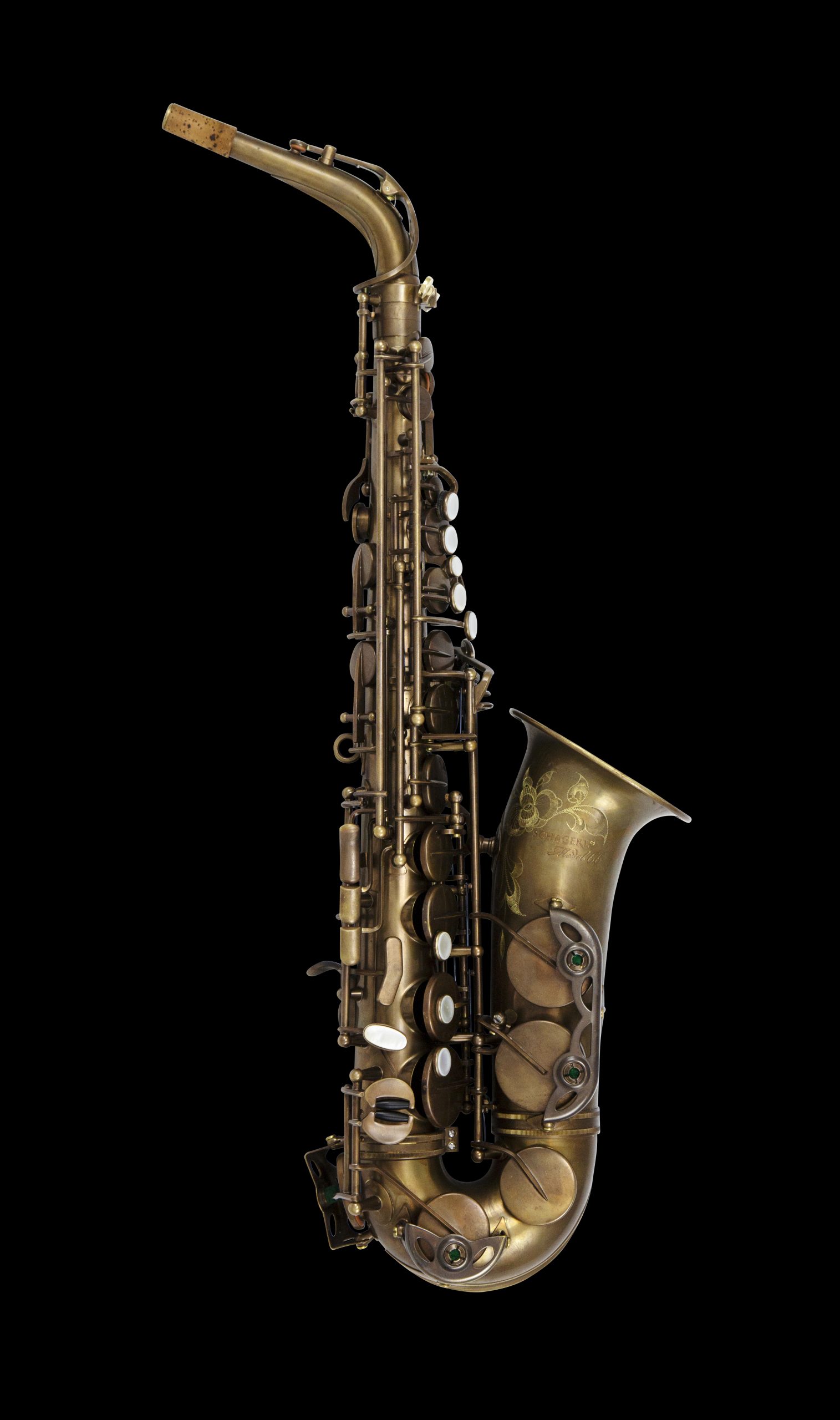 Schagerl Model 66 Eb Alto Saxophone, with high F# key – Vintage finish